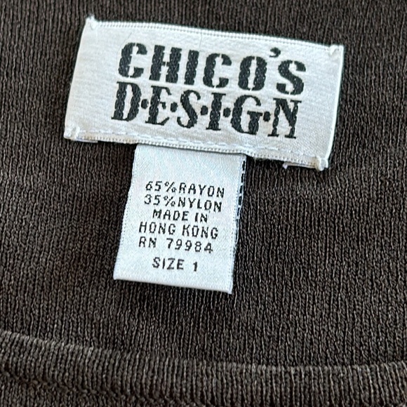 Chico’s brown rayon/nylon blend brown knit tank top. Going condition. Size Small - Picture 2 of 7